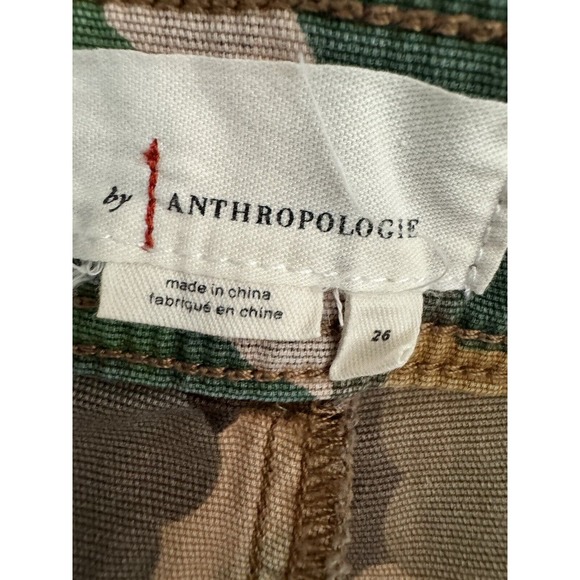 Anthropologie Wanderer Camo Utility Cargo Shorts Green MINT - Picture 8 of 9